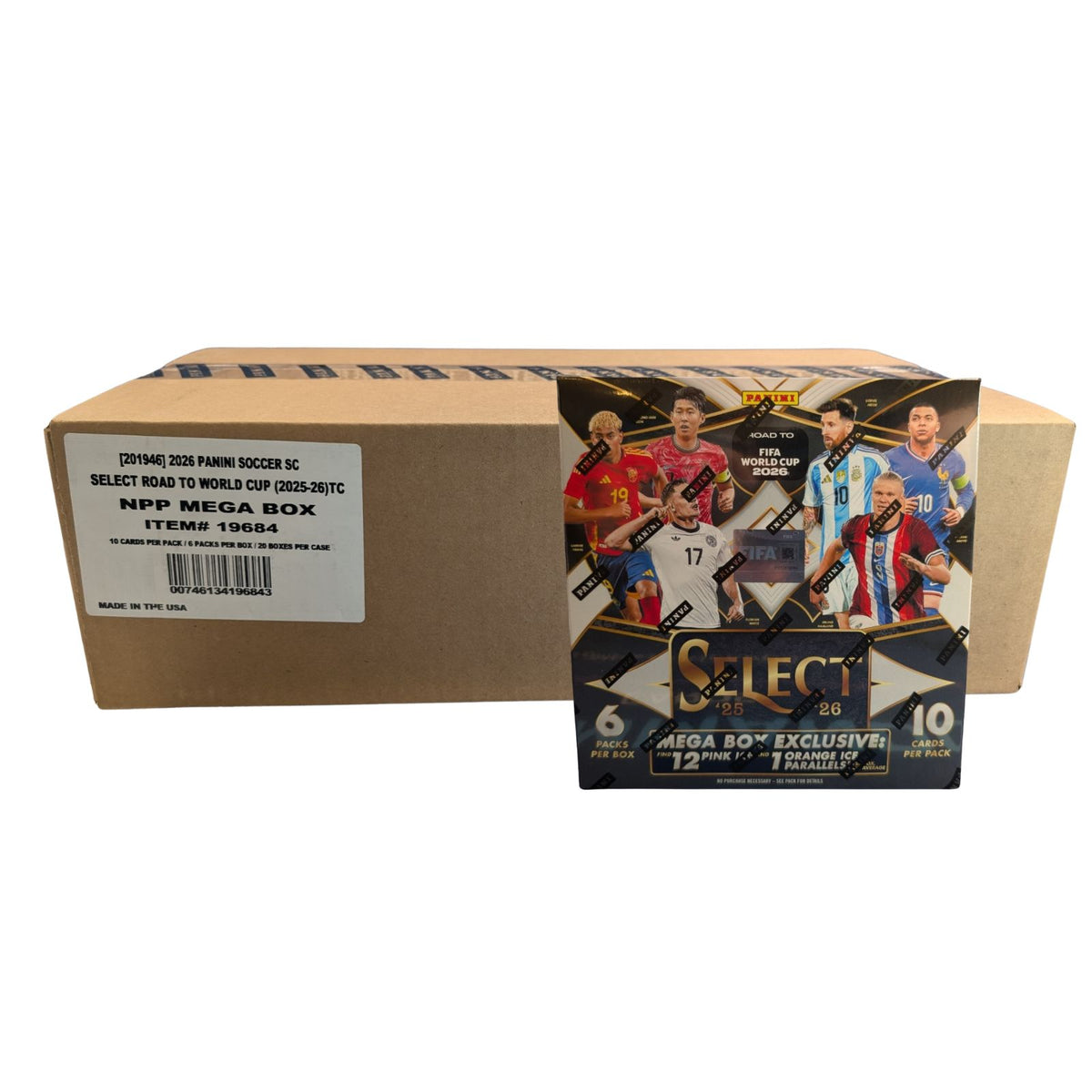 2025-26 Panini Select Road to the World Cup Soccer Mega Box Sealed Case (20 Boxes)
