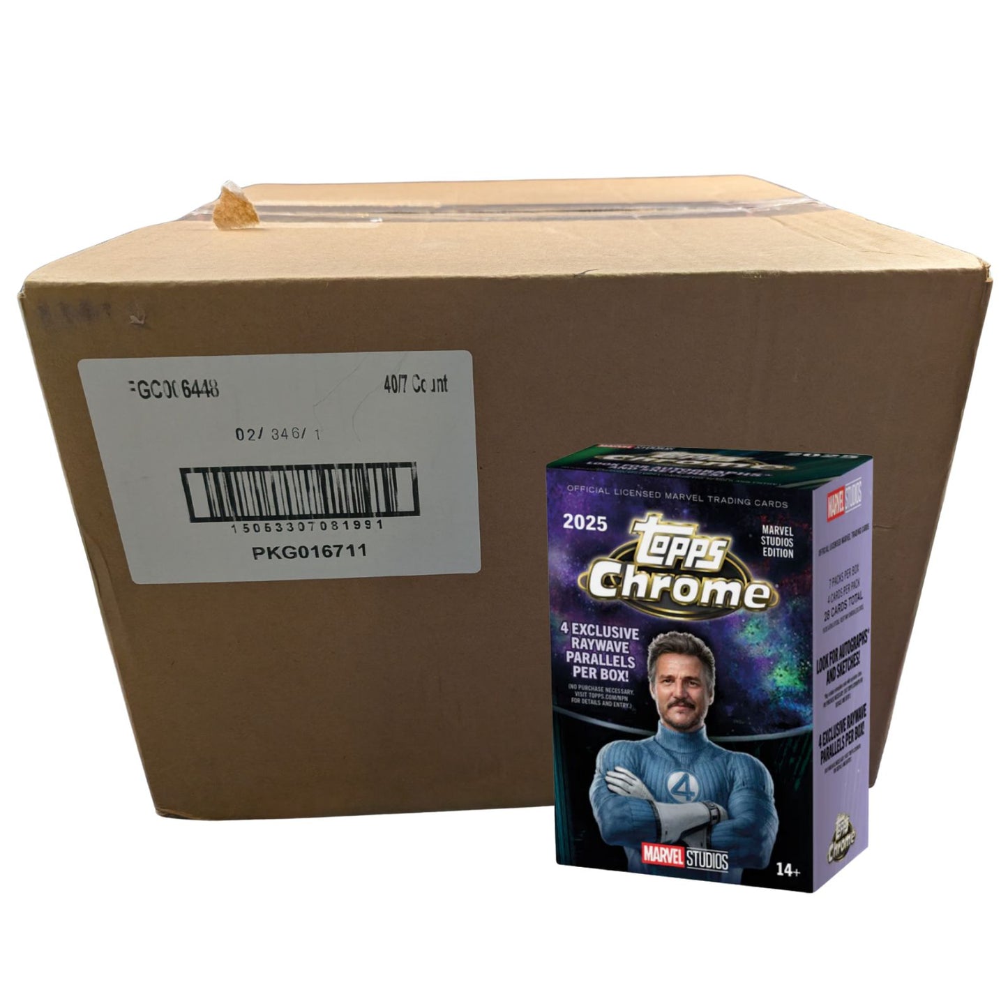 2025 Topps Chrome Marvel Studios Blaster / Value Box Sealed Case (40 Boxes)
