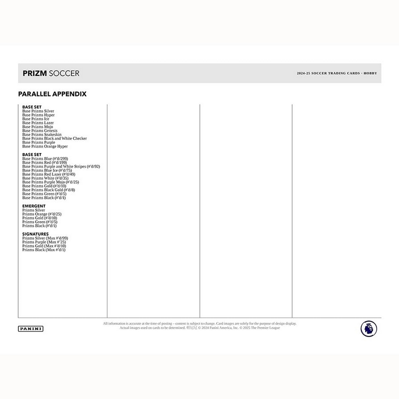 2024-25 Panini Prizm EPL Soccer Hobby Box