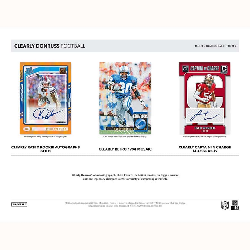 Pre Order - 2024 Panini Clearly Donruss Football Hobby Box