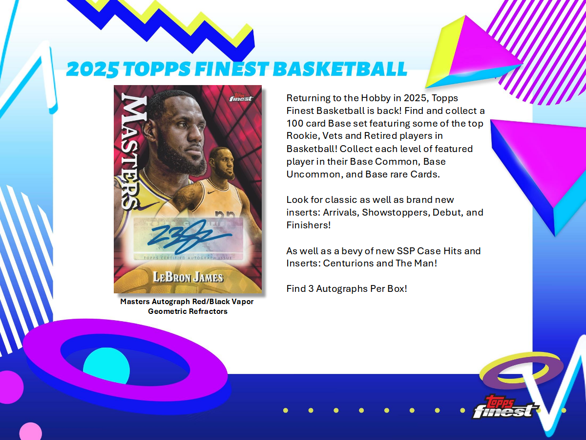 2024-25 Topps Finest Basketball Breakes Delight Box Sealed Case (8 Boxes)