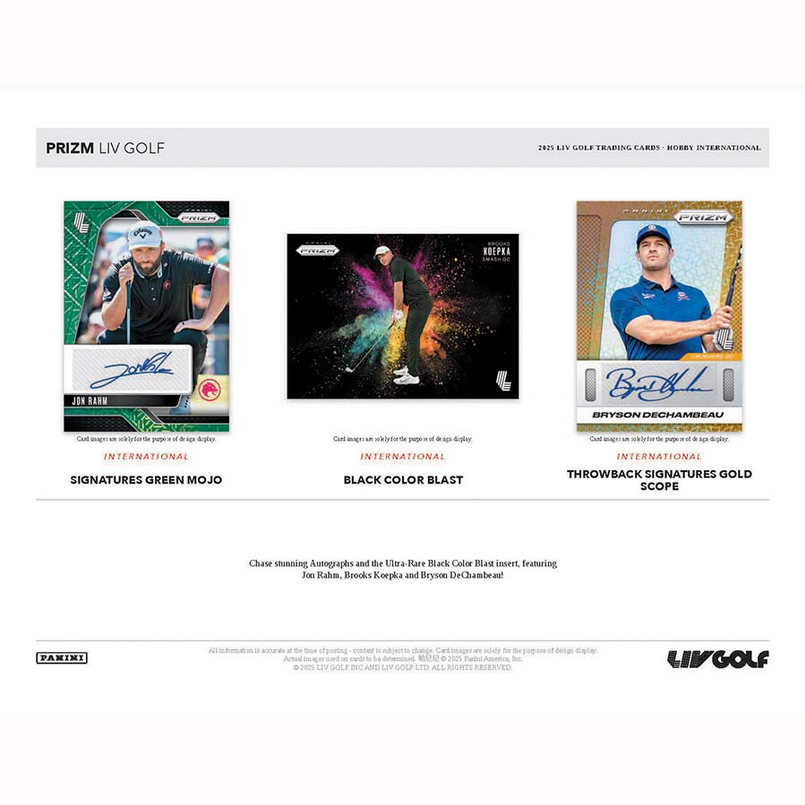 2025 Panini Prizm LIV Golf Hobby Box
