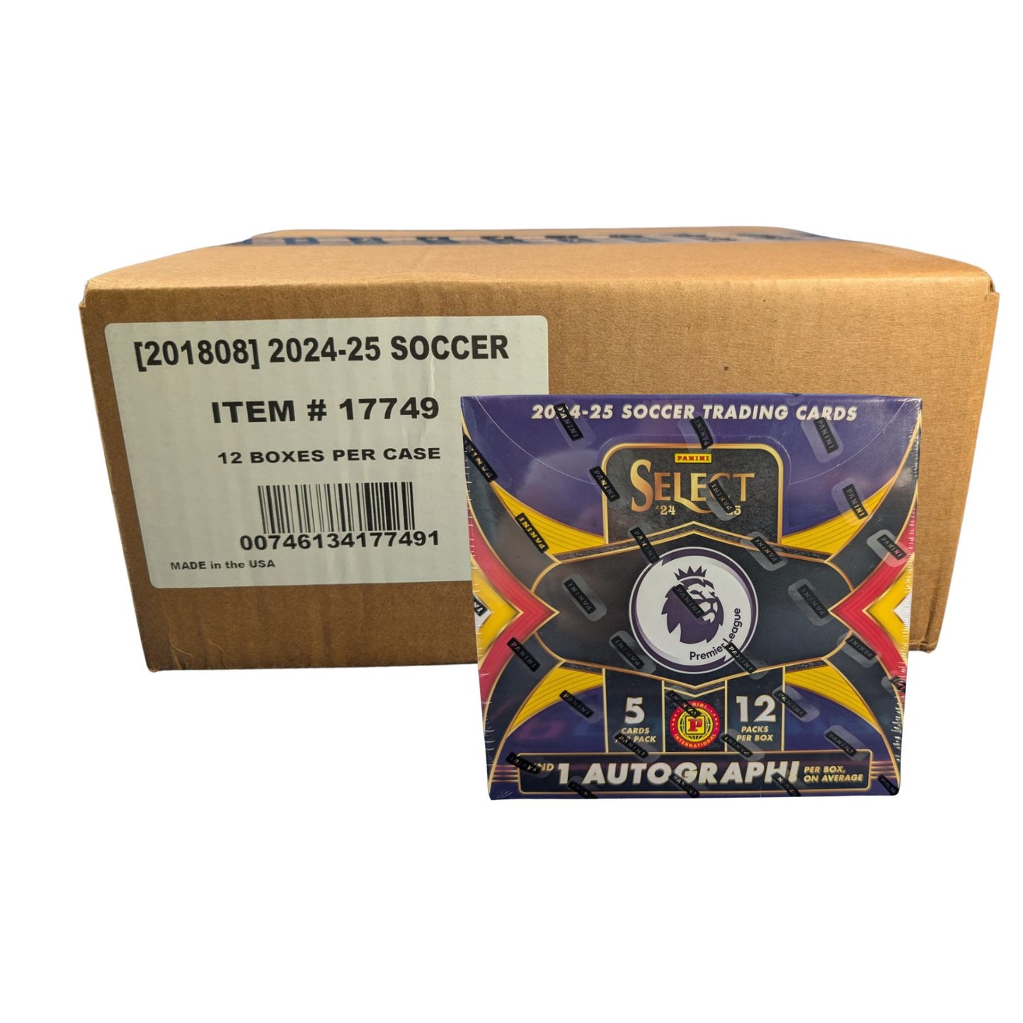2024-25 Panini Select EPL Soccer International Hobby Box Sealed Case (12 Boxes)