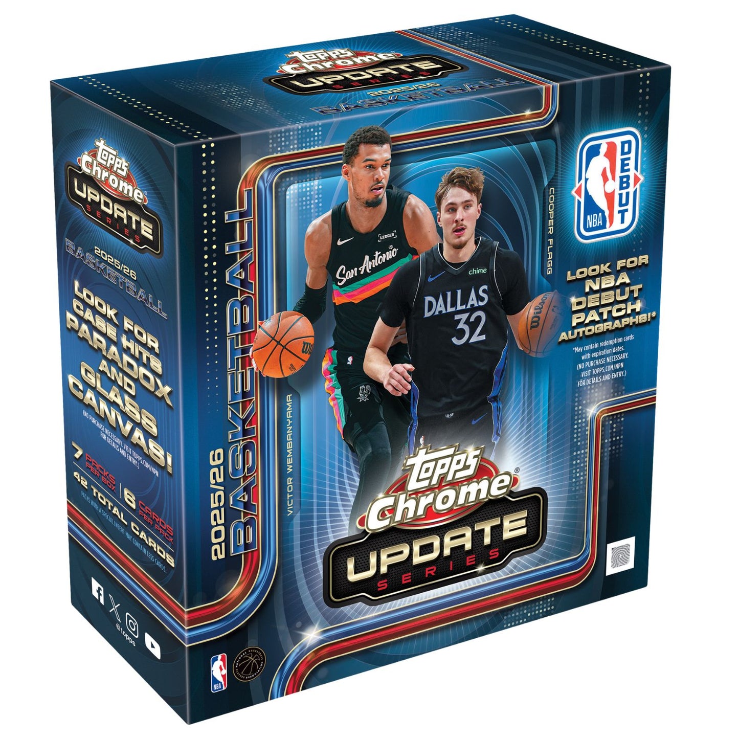 Pre Order - 2025-26 Topps Chrome Update Series Basketball Mega Box