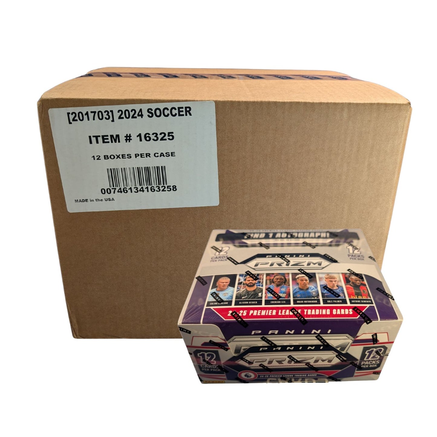 2024-25 Panini Prizm EPL Soccer Hobby Box Sealed Case (12 Boxes)