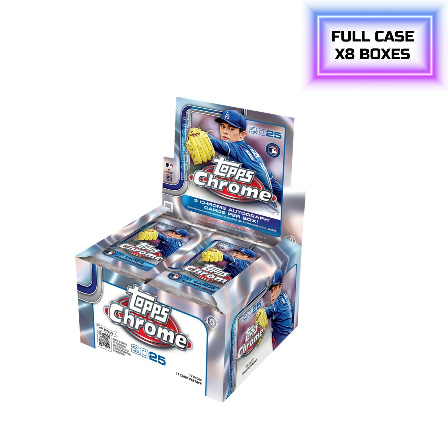 Pre Order - 2025 Topps Chrome Baseball Hobby Jumbo Sealed Case (8 Boxes)
