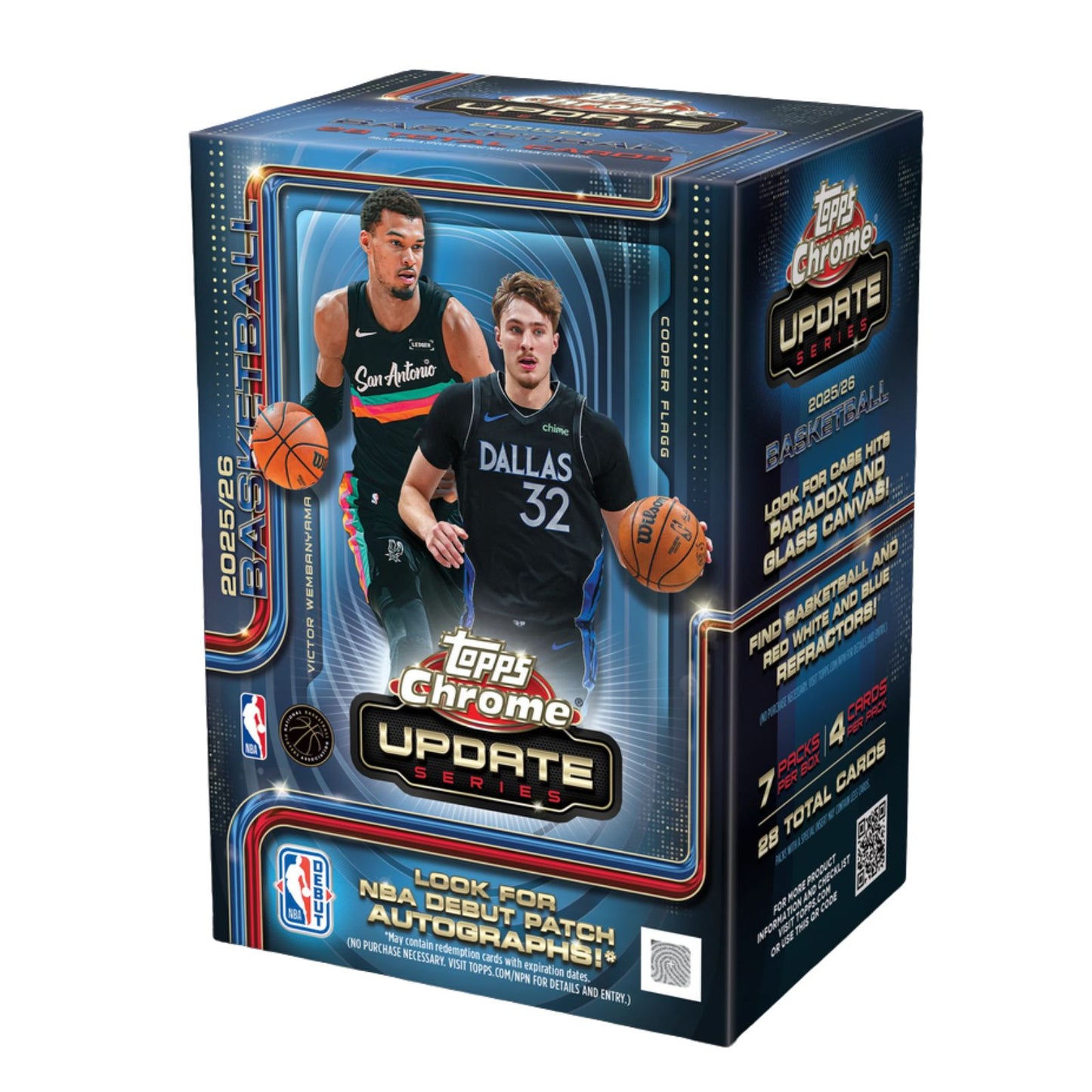 Pre Order - 2025-26 Topps Chrome Update Series Basketball Value / Blaster Box