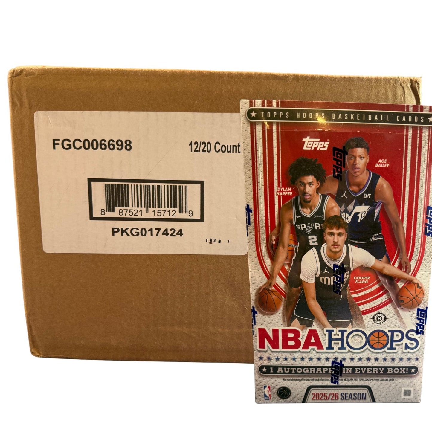 2025-26 Topps Hoops Basketball Hobby Box Sealed Case (12 Boxes)