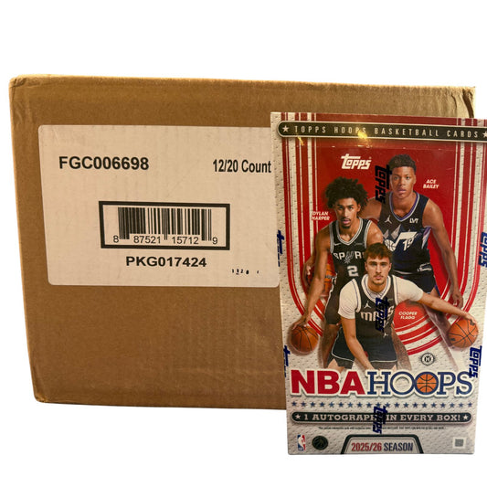 2025-26 Topps Hoops Basketball Hobby Box Sealed Case (12 Boxes)