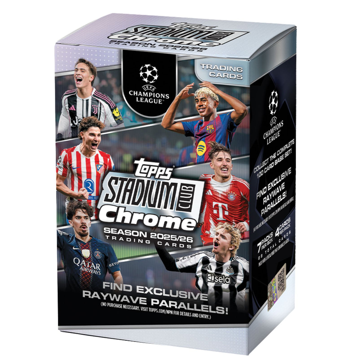 Pre Order - 2025-26 Topps Stadium Club Chrome UCL Value / Blaster Box