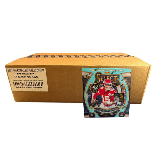 2025 Panini Select Football Mega Box Sealed Case (20 Boxes)