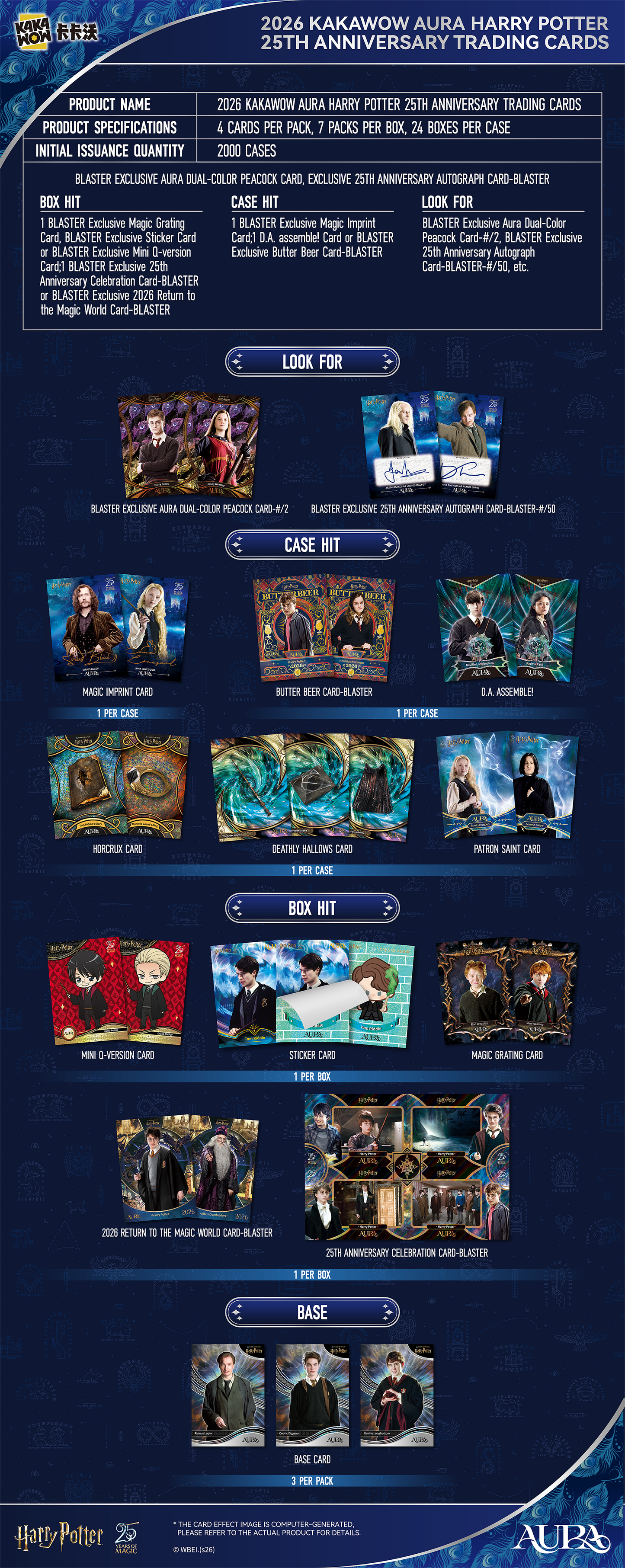 Pre Order - 2026 KAKAWOW AURA Harry Potter 25th Anniversary Blaster Box