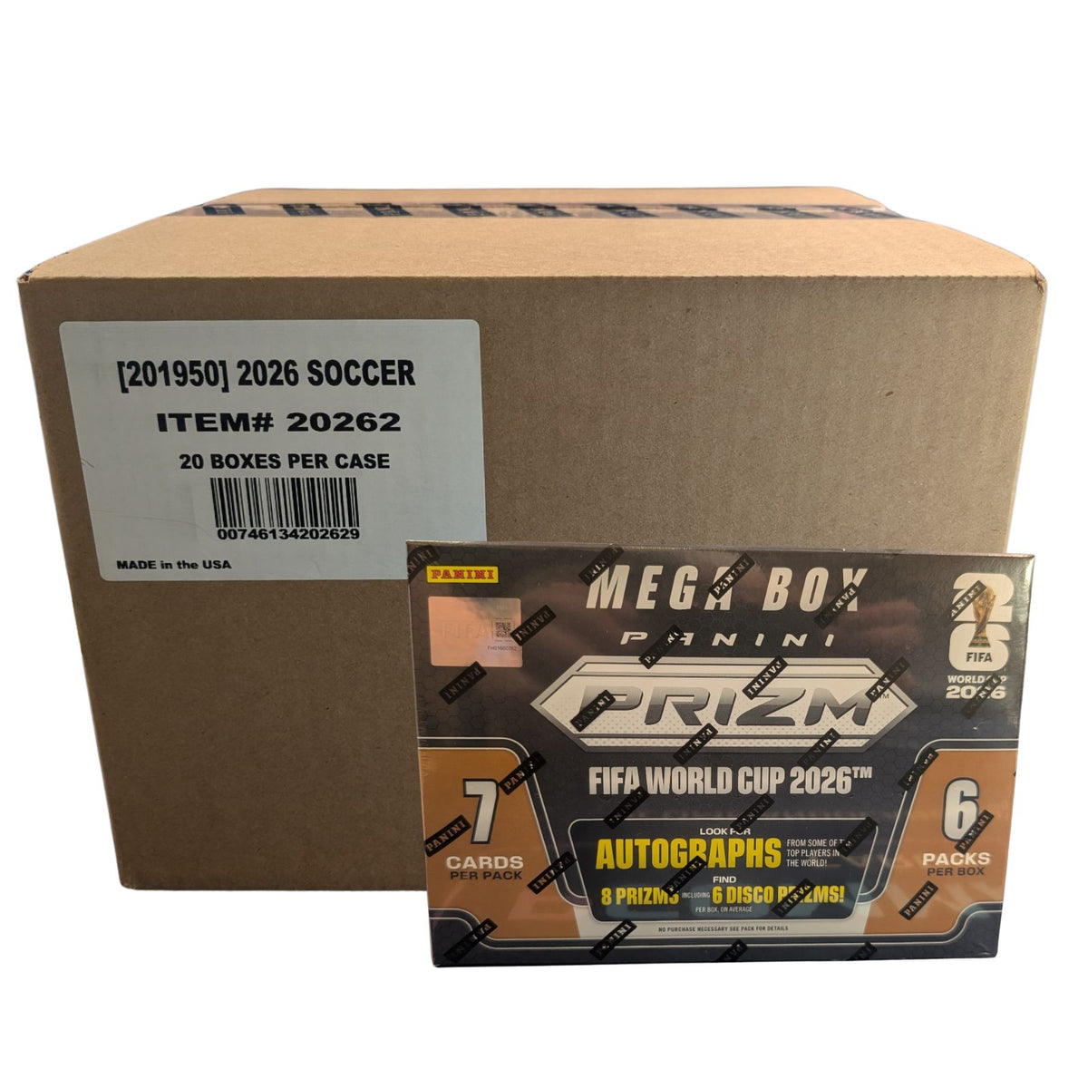 2026 Panini Prizm World Cup Hobby Mega Box Sealed Case (20 Boxes)