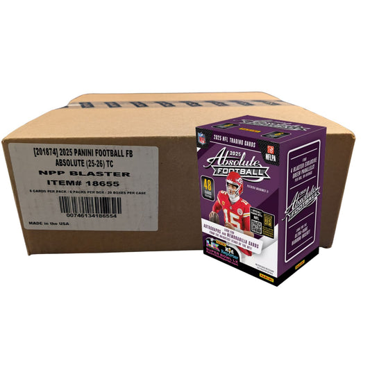 2025 Panini Absolute Football Blaster Box Sealed Case (20 Boxes)
