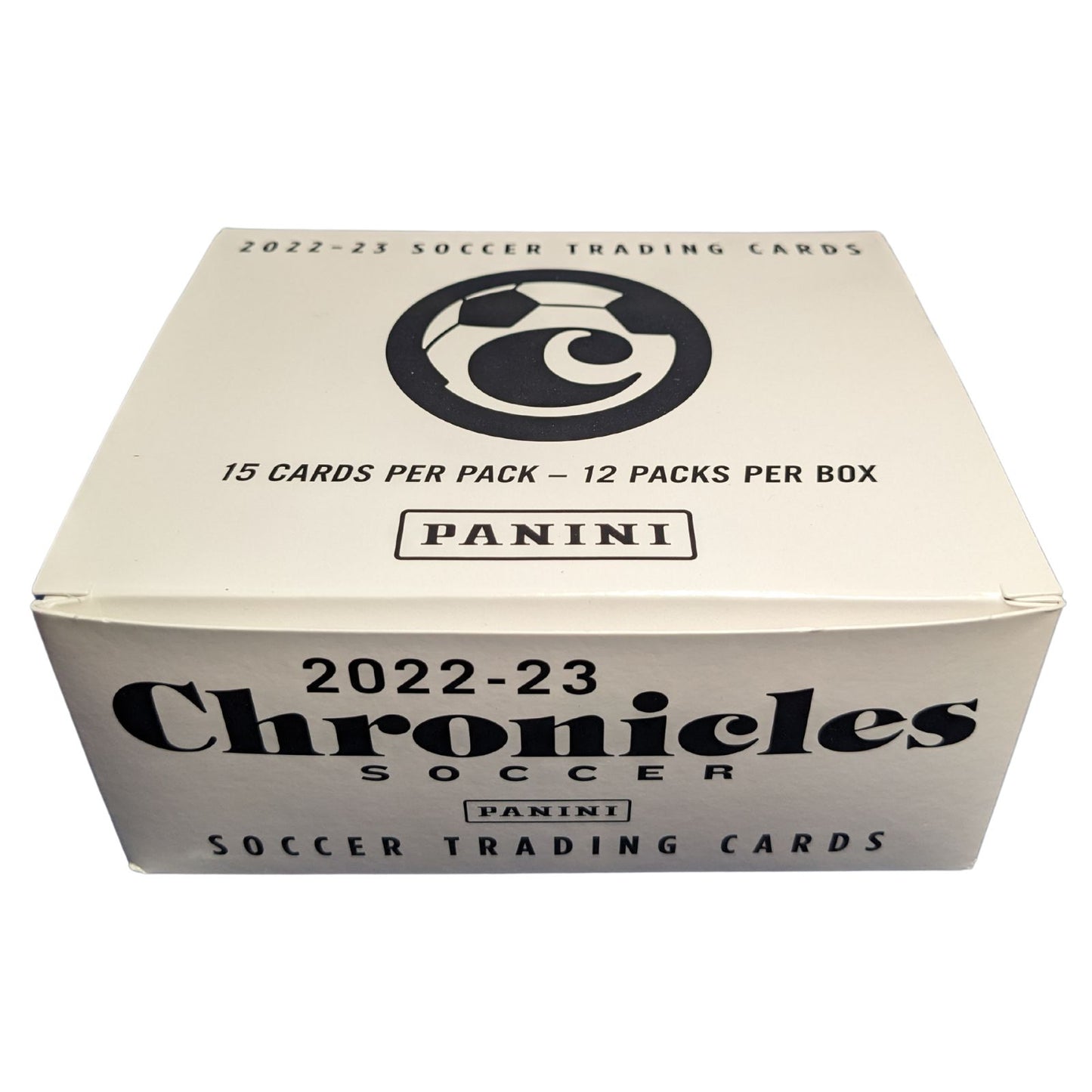 2022–23 Panini Chronicles Soccer, volle Cello-/Vorteilspackung (12 Packungen)