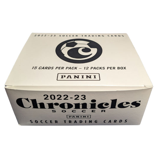 2022-23 Panini Chronicles Soccer Full Cello / Value Pack Box (12 paquets)