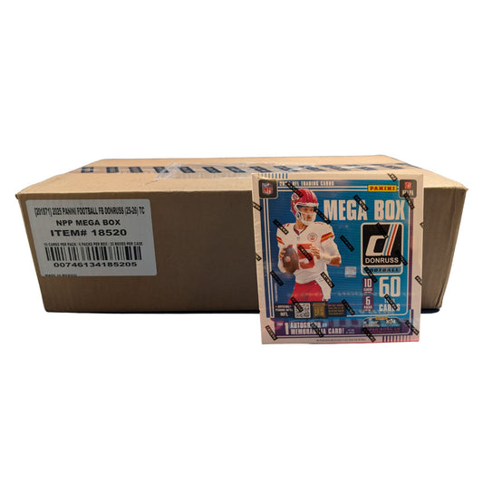 2025 Panini Donruss Football Mega Box Sealed Case (20 Boxes)