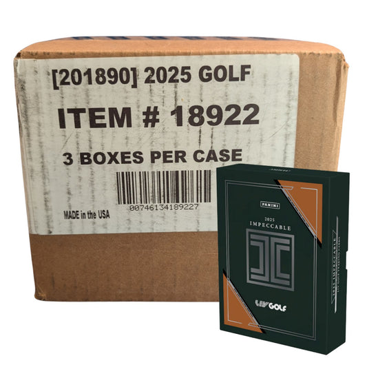 2025 Panini Impeccable LIV Golf Hobby Box Sealed Case (3 Boxes)