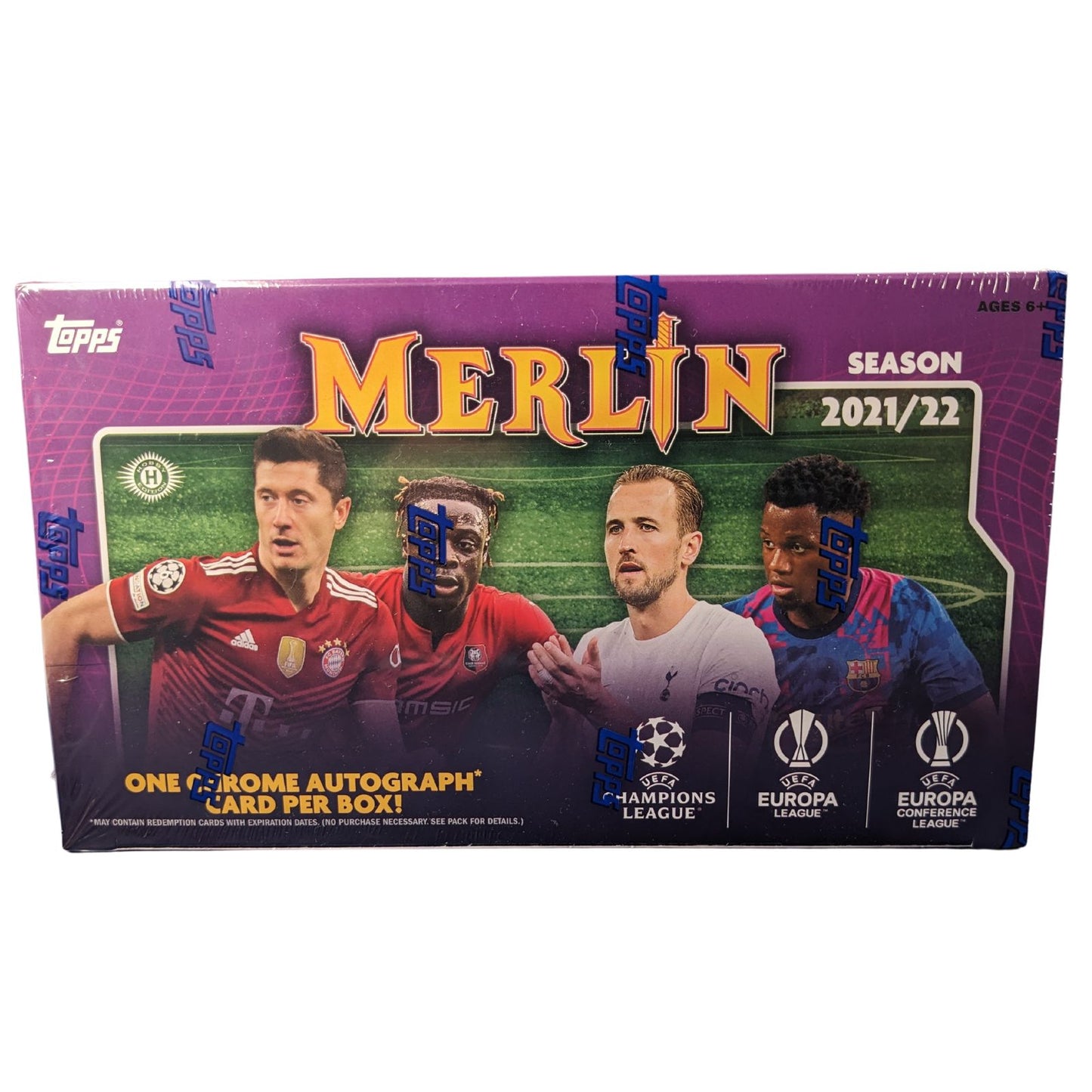 Boîte de loisirs de football chromée Topps Merlin 2021-22