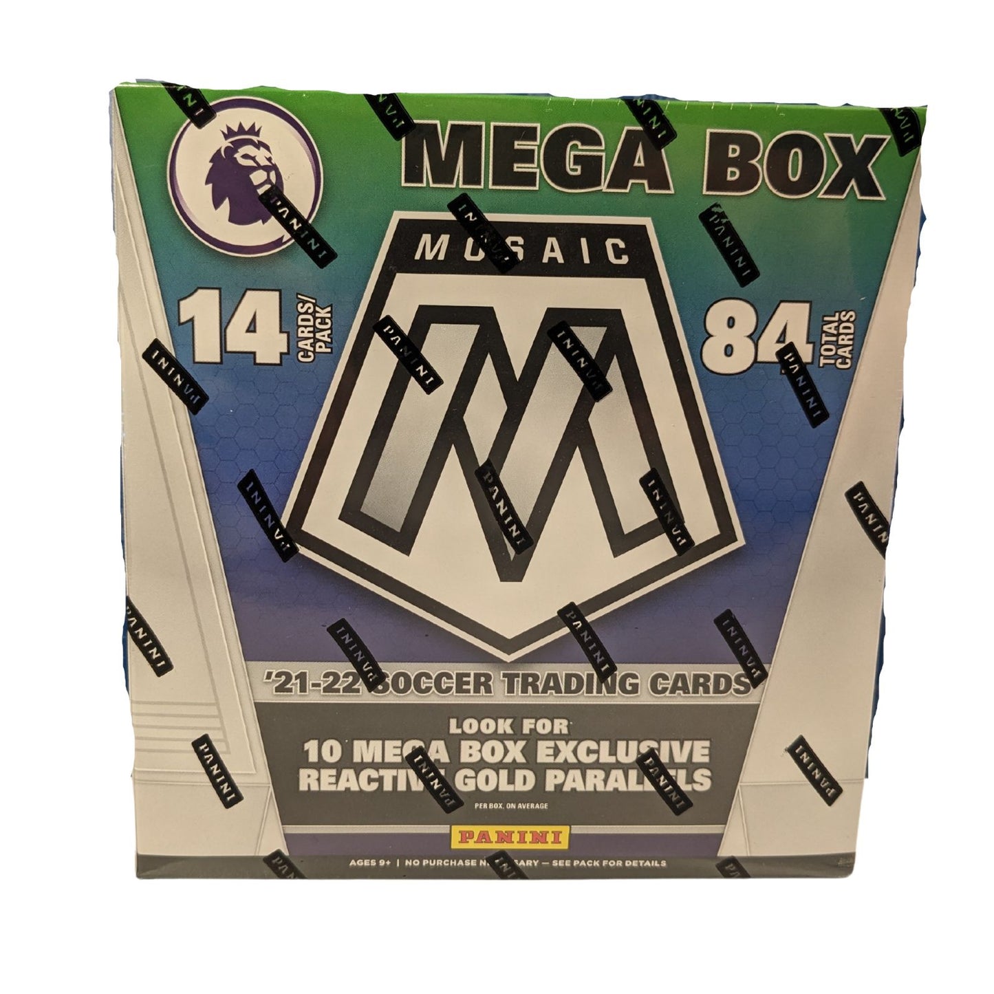 2021–22 Panini Mosaic EPL Mega Box (Gold reaktiv)