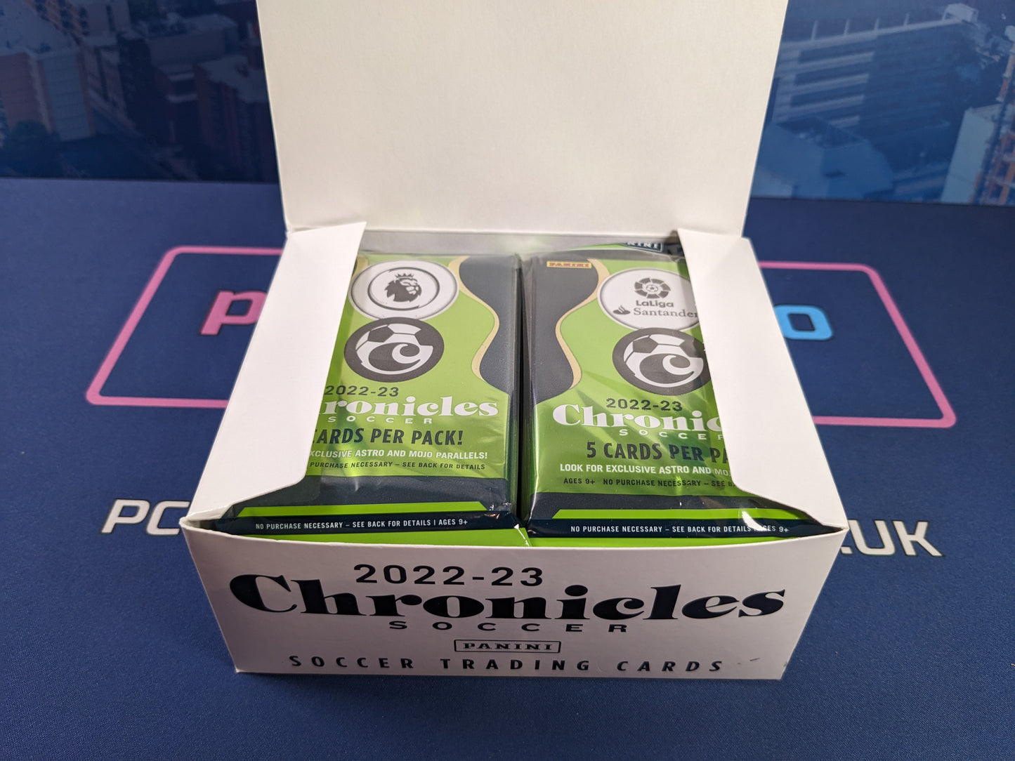 2022-23 Panini Chronicles Soccer Full Cello / Value Pack Box (12 Packs)