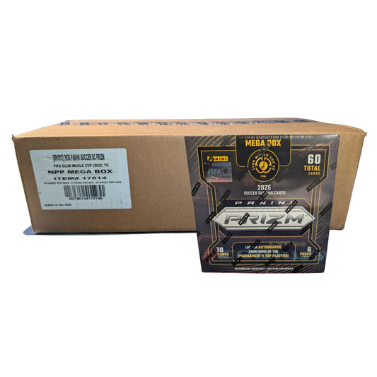 2025 Panini Prizm FIFA Club World Cup Soccer Hobby Mega Box Sealed Case (20 Boxes)
