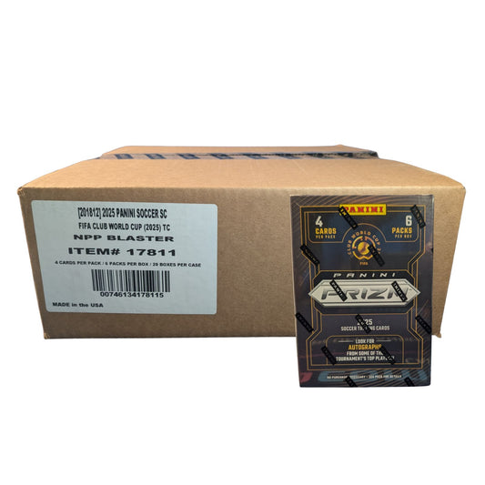 2025 Panini Prizm FIFA Club World Cup Soccer Blaster Box Sealed Case (20 Boxes)
