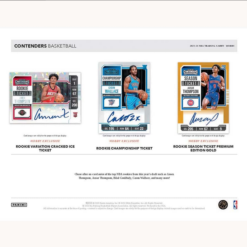 Précommande - Boîte de loisirs de basket-ball Panini Contenders 2023-24