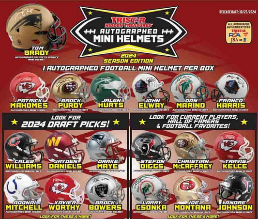 2024 TRISTAR HIDDEN TREASURES AUTOGRAPHED MINI HELMETS SEASON EDITION