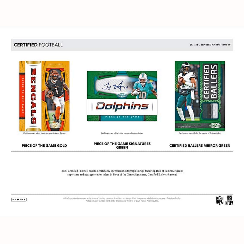Pre Order - 2025 Panini Certified Football Hobby
