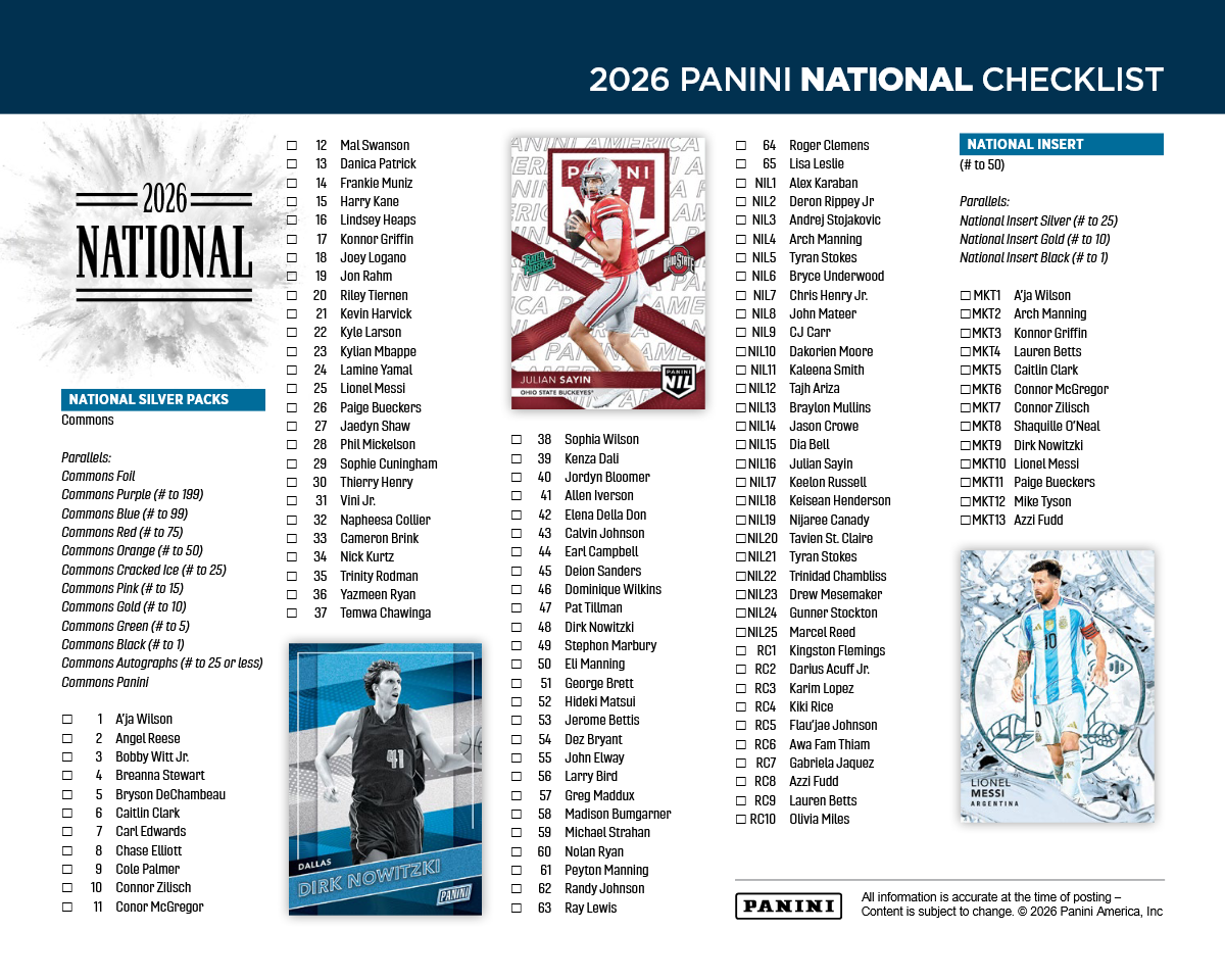 2026 Panini National Sports Convention Silver Exclusive Pack