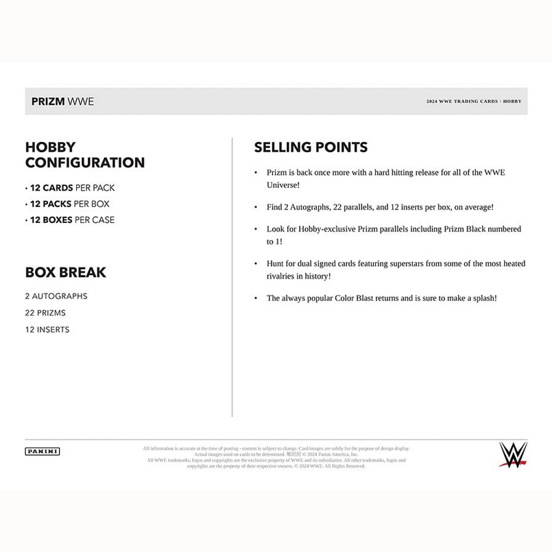 2024 PANINI PRIZM WWE HOBBY BOX