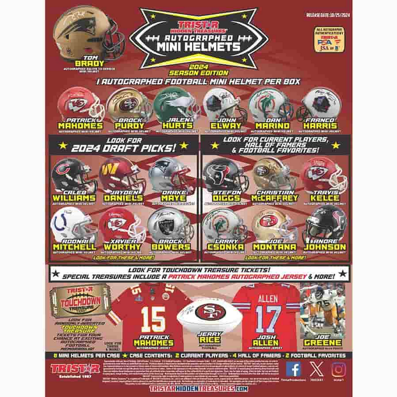 2024 TRISTAR HIDDEN TREASURES AUTOGRAPHED MINI HELMETS SEASON EDITION