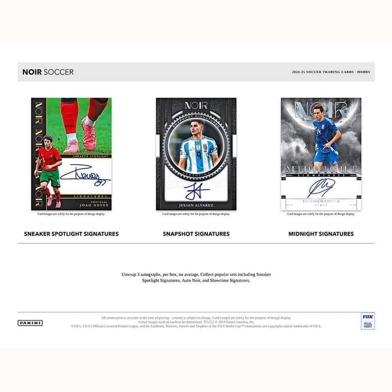 Pre Order - 2024-25 Panini NOIR Soccer Hobby Box