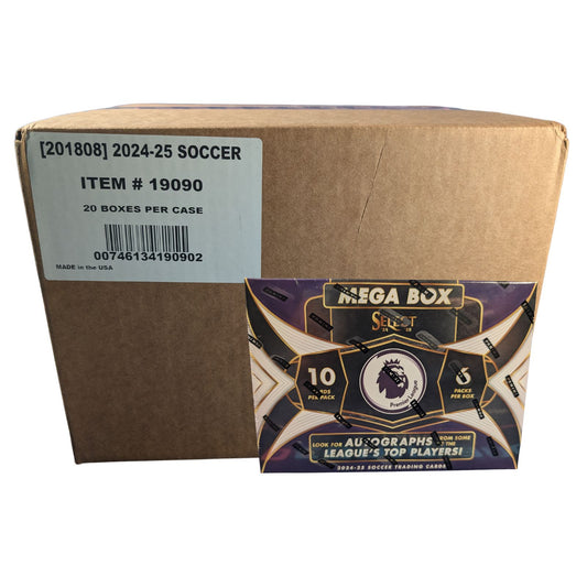 2024-25 Panini Select EPL Soccer Hobby Mega Box Sealed Case (20 Boxes)