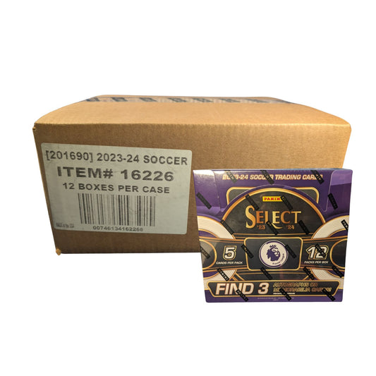 2023-24 Panini Select EPL Soccer Hobby Box Sealed Case (12 Boxes)