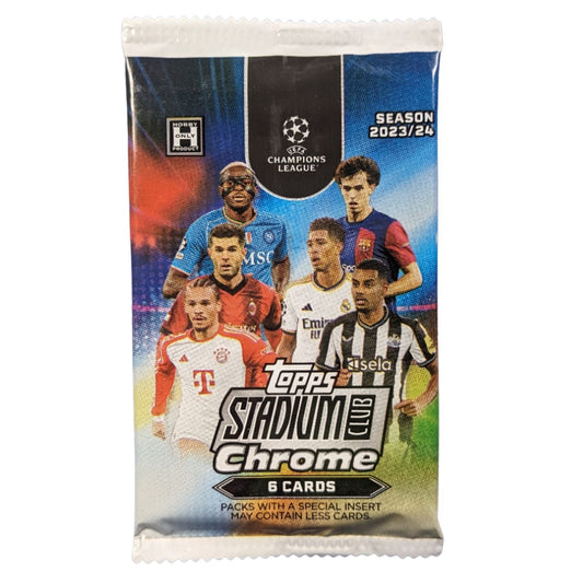 2023/24 TOPPS UCC STADIUM CLUB CHROME SOCCER HOBBY PACK