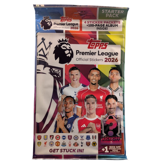 2026 Topps Official Premier League Soccer Stickers Album Starter Pack