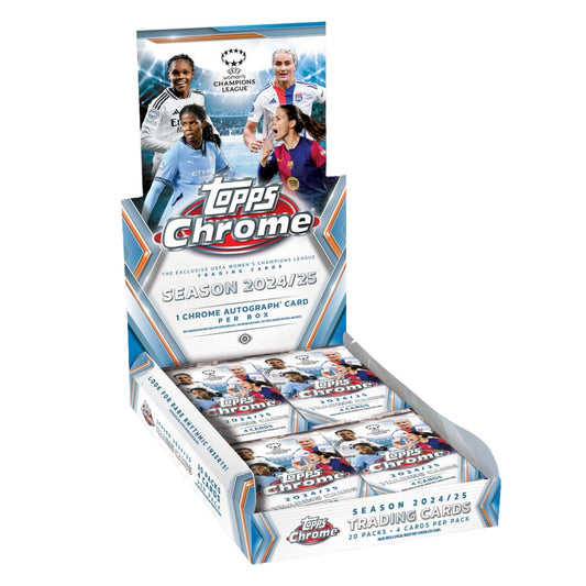 Pre Order - 2024-25 Topps Chrome UEFA Women's Champions League Soccer Hobby box