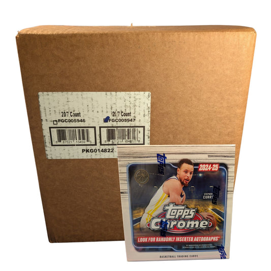 Pre Order - 2024-25 Topps Chrome Basketball Mega / Monster Box Sealed Case (20 Boxes)