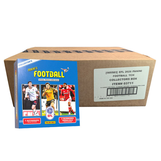 2025-26 Panini Football EFL Soccer Trading Cards Collectors Box Sealed Case (18 Boxes)