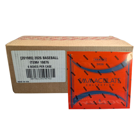 2026 Panini Immaculate Collection Baseball Hobby Box Sealed Case (6 Boxes)