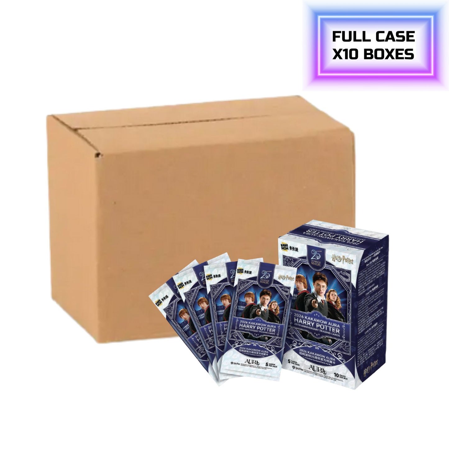 Pre Order - 2026 KAKAWOW AURA Harry Potter 25th Anniversary Regular Box Sealed Case (10 Boxes)