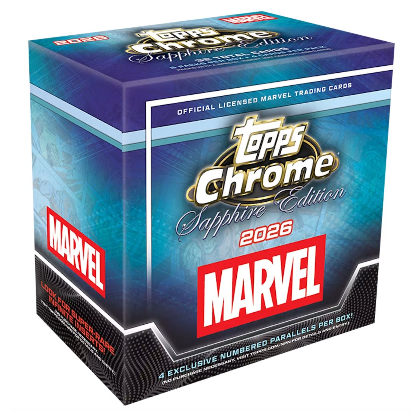 2026 Topps Chrome Marvel Comics Sapphire Edition Box