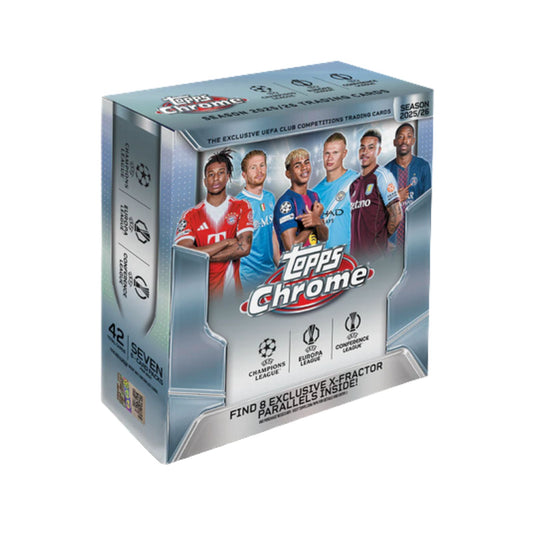 Pre Order - 2025-26 Topps Chrome UEFA Club Competitions Mega Box