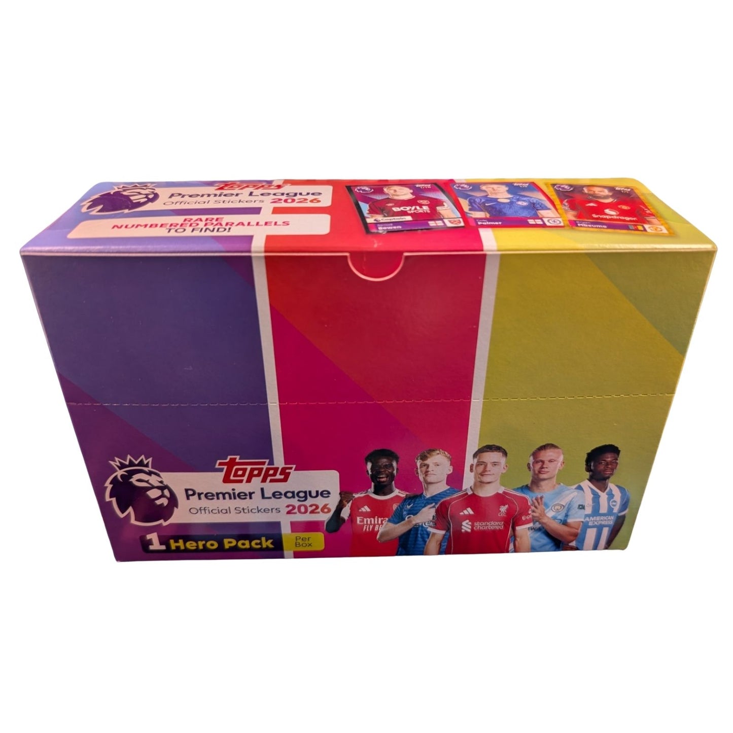 2026 Topps Official Premier League Soccer Stickers Full Display Box (100 Packs)