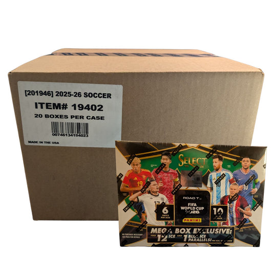 2025-26 Panini Select Road to World Cup Hobby Mega Box Sealed Case (20 Boxes)