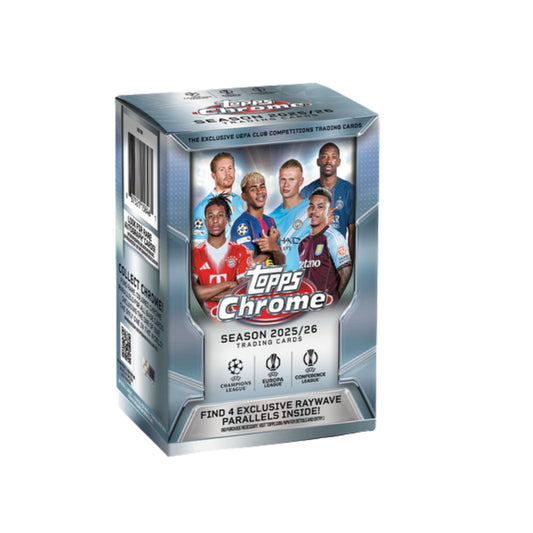 Pre Order - 2025-26 Topps Chrome UEFA Club Competitions Blaster / Value Box