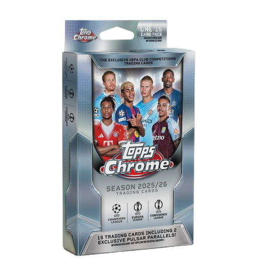 Pre Order - 2025-26 Topps Chrome UEFA Club Competitions Hanger Box